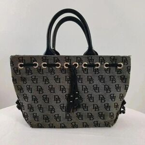 Dooney & Bourke black canvas signature tote